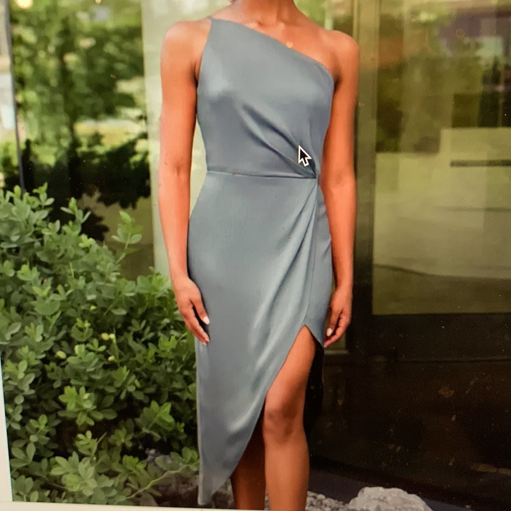 Gorgeous Jenny Yoo One Shoulder Ice Blue Dress Size 10. Brand New - Never Worn.